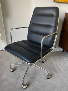 CB2 Ad Black Executive Office Chair / Desk Chair