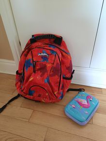 Ridge 53 school bag and smiggle pencil case/ruler