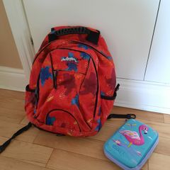 Ridge 53 school bag and smiggle pencil case/ruler