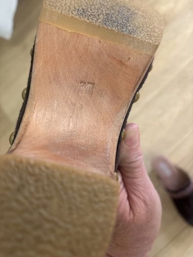 Schuh Brown Suede Clogs / Mules