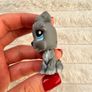 Hasbro Grey Schnauzer Littlest Pet Shop Dog 1393 approx. 5 cm. Used Please see photos Image 4
