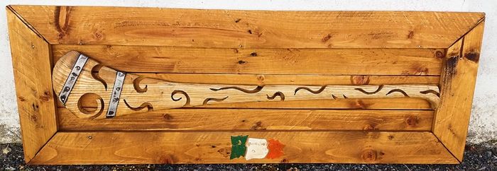 Rustic "Old Irish Hurley" Wallmount wood art