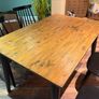 Solid Wood Dining Table (120 x 79 cm) & Matching Black Chairs Image 3