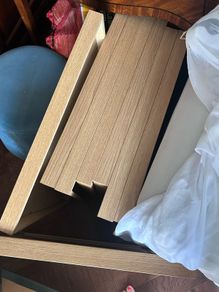 Nine large wood effect frames