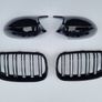 Brand New E92 E93 Pre-Lci Black Kidney Grilles & Mirror Covers Set Image 2