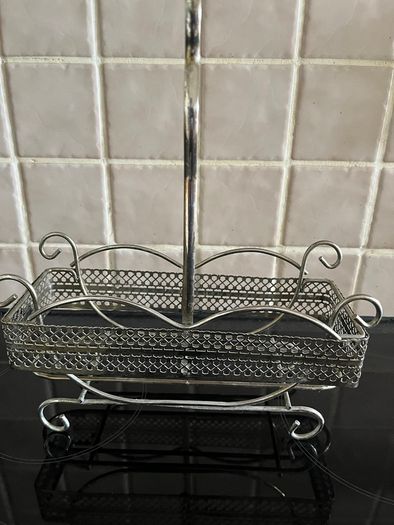 Silver Plated Condiment Stand & Jars