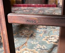 Antique Mosq Card Table with oak folding stand