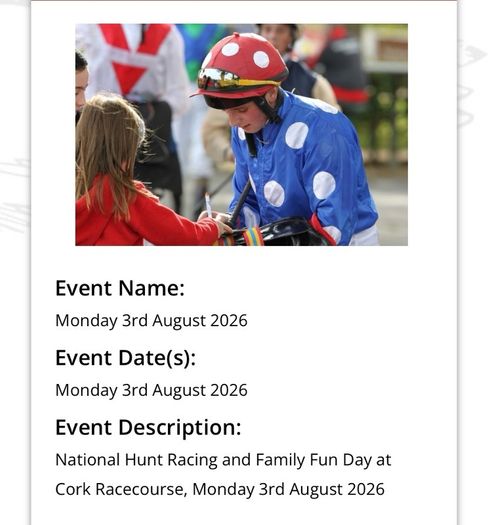National Hunt Racing and Family Fun Day at Cork Racecourse
