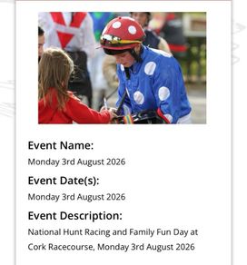 National Hunt Racing and Family Fun Day at Cork Racecourse
