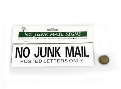 No Junk Mail Sign