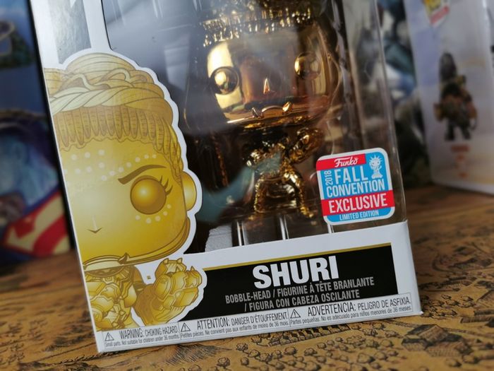Shuri Gold Chrome ! 2018 Fall Exclusive Convention ! Limited Edition ! Funko POP Vinyl Figure ! Black Panther !