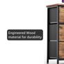 Chest of Drawers for Bedroom with 7 Drawers, Fabric Storage Drawer, Tall Brown Hallway Storage Unit Image 10