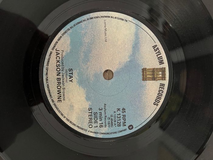 Jackson Browne Stay 7" Single