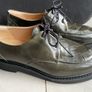 Clarks women's derby shoe Splend Weave flats lace up dark green size UK 6  Brand new Image 2