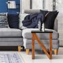 Solid Acacia Wood Side Table  N Shape Design  with Free Delivery Image 4