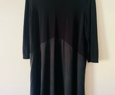 COS Black Mixed Media A Line Dress L UK 14 to 16 Minimalist Scandi Style