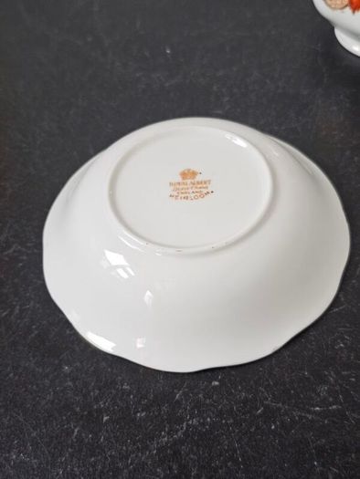 Rare Royal Albert "Heirloom" Milk Jug and Fruit Bowl