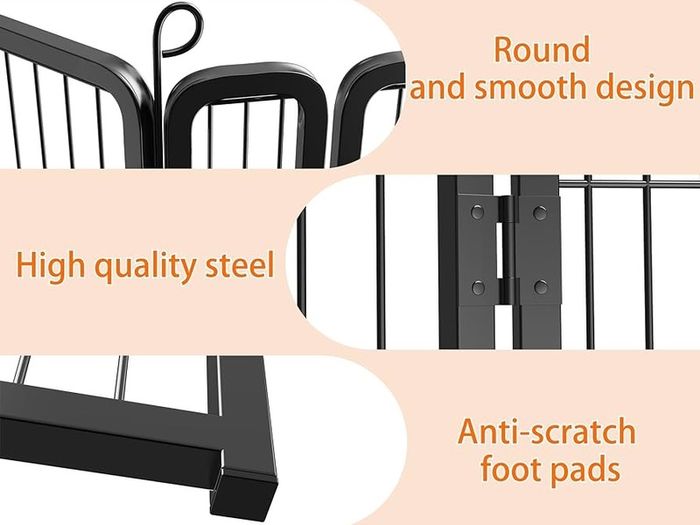 NEW SALE | Dog Pen, 8 Panel Puppy Pen with Door, High 60cm Indoor/Outdoor Dog Playpen