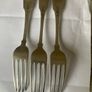 3 heavy silver antique forks made in 1834 and fully hallmarked for Dublin 8 inches long weighing 6.63 ounces Image 3