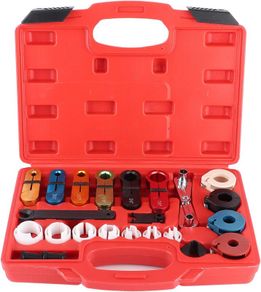 22pcs Master Quick Disconnect Tool Kit for Automotive AC Fuel Line and Transmission Oil Cooler Line, Include Type Remover, fit for Ford fit for Chevy fit for GM Models