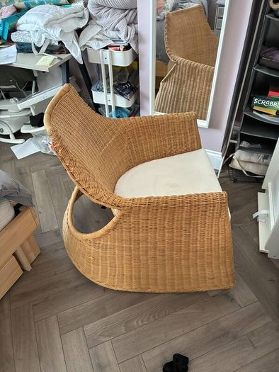 Wicker Rocking Chair (IKEA Hejka)