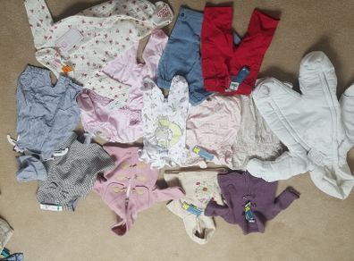 Bundle of baby girls clothes