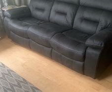 3 seater grey recliner