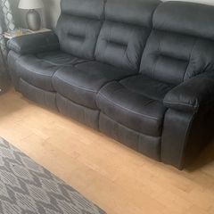3 seater grey recliner