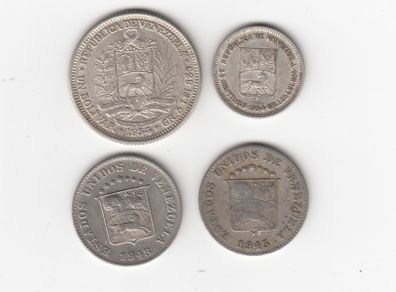 Venezuela, 4 X Coins,  (no: 402)
