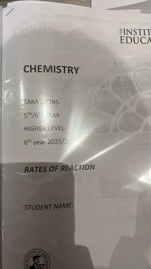 Institute Chemistry Higher Level Full notes
