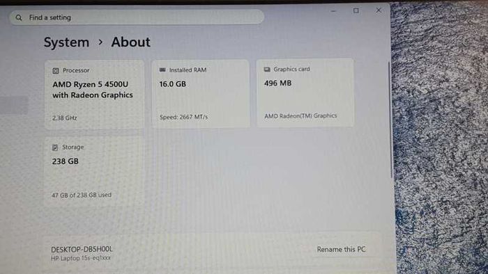 Hp Laptop 15s - Ryzen 5 4500u - 16gb Ram - 256gb Nvme Ssd