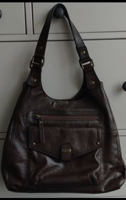M&S Collection Chestnut Brown Real Leather Hobo Bag
