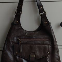 M&S Collection Chestnut Brown Real Leather Hobo Bag