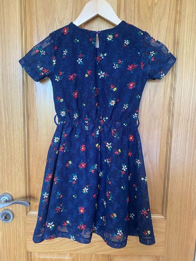 Girls Navy Summer Floral Dress