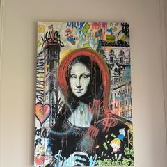 2 x graffiti style canvas art