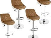 Set of 4   Bar Stools Adjustable Height 84-104cm