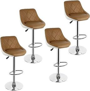 Set of 4   Bar Stools Adjustable Height 84-104cm