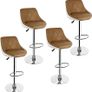 Set of 4   Bar Stools Adjustable Height 84-104cm Image 4