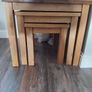 Solid Oak nest of tables Image 2