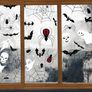 10 sheets Reusable Halloween Party decoration,76pcs Halloween Window stickers,Skeleton and Ghost Window Decals for Halloween Party Decoration Image 5