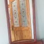 Half moon bamboo/cane style Hall table and mirror Image 3