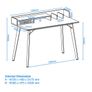 Alphason Memphis Charcoal Grey and Walnut Desk Image 6