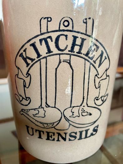 Vintage Stoneware Pearsons of Chesterfield Crock Style Utensil Holder