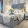 New Ottoman Storage Panel Plush Velvet Upholstered Bed Frame Double & King Size Image 2