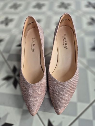 Peter Kaiser sparkly rose gold heels