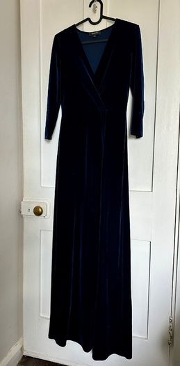 Folkster Loni full length midnight blue v-neck evening occasion Loni gown Size XS