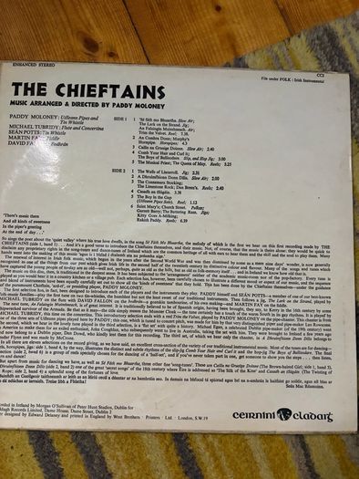 The Chieftains vinyl lp.  Irish pressing