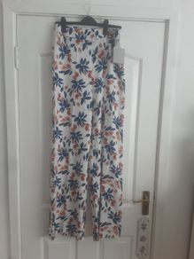 Trousers/Georgia and Jones Main Collection .. 'White Fantasy' Summer Wide Leg Trousers .. Price Drop