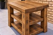Handmade Rustic Solid Wood Kitchen Island - 900mm