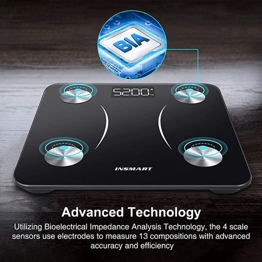 Body Fat Scales, INSMART Smart Digital Bathroom Weight Weighing Scales for Body Composition Analyzer with Smart APP, Body Composition Fitbit Scales for Fitness (FREE SHIPPING)